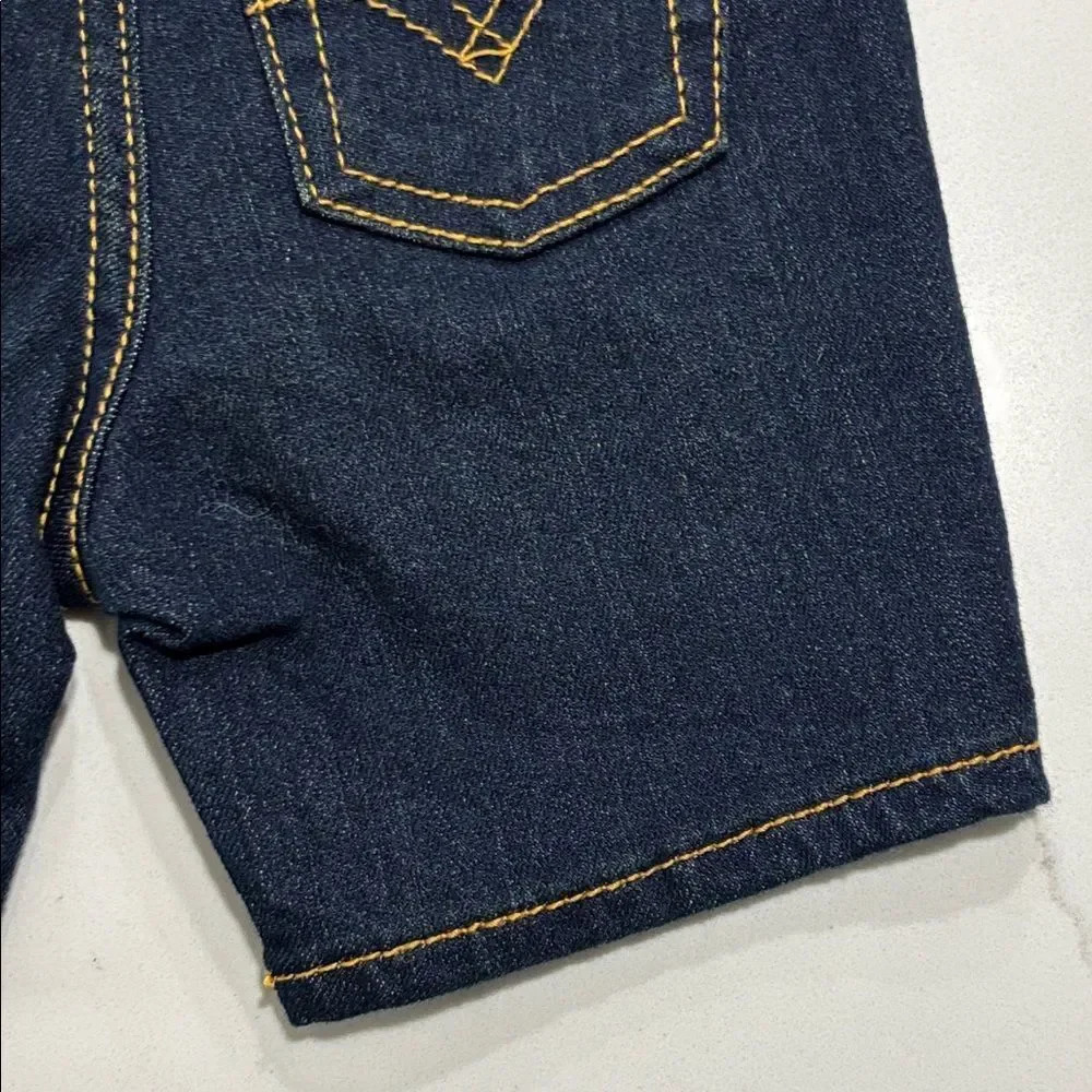 Levi's Baby Dark Wash Blue Infant Denim Jeans Shorts Size 9 Months Unisex Boys